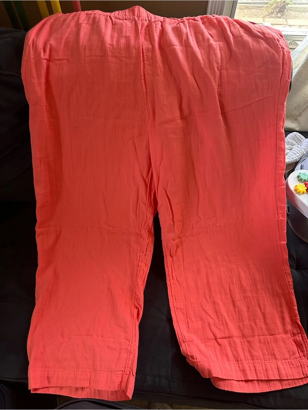 Old Navy Coral Pull-On Cotton Pants